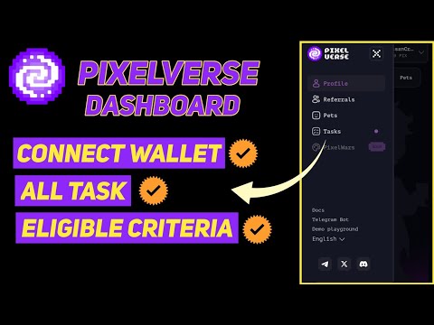 Pixelverse update - Pixelverse dashboard walletconnect - Hassan Crypto Official