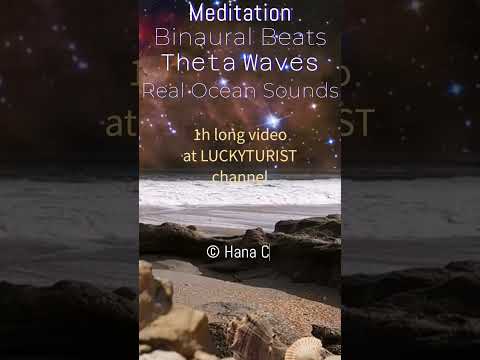 Meditation - Binaural Beats - Theta Waves - Real Ocean Sounds