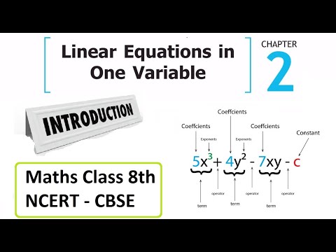 Linear Equations in One Variable Introduction - Maths Class 8th - Ex 2 - Chapter 2 - NCERT - CBSE