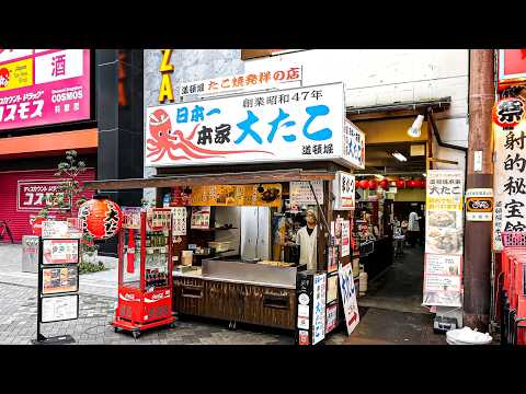 Foreign Tourists Flock to Takoyaki and Okonomiyaki  in Osaka丨Japanese Street Food - Grilled Offal