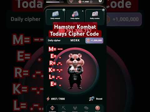 Hamster Kombat Todays Cipher Code Hamster Daily Cipher Code #hamsterkombat #hamsterkombatdailycipher