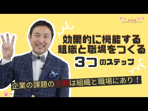 VOL154 効果的に機能する組織と職場をつくる3つのステップ　～　企業の課題の9割は組織と職場にあり　～