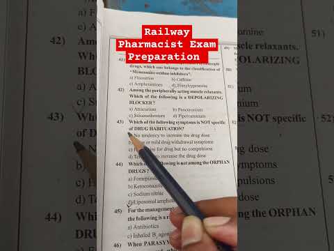 Railway Pharmacist Exam Preparation | Pharmacist Exam #rrb2024 @GPATDISCUSSIONCENTER @pharmamcq