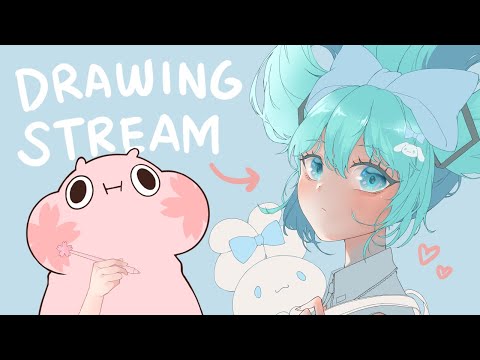 I'm drawing CinnaMiku! - Finishing Hatsune Miku x Cinnamoroll fanart シナモンミク |Photoshop