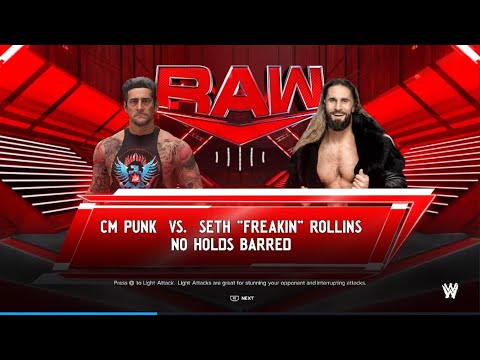 WWE 2K24 RAW COMES TO NETFLIX CM PUNK VS. SETH ROLLINS NO HOLDS BARRED MATCH!