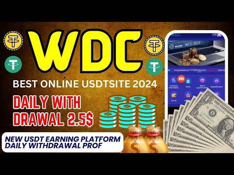 New Online Earning platform USDT Mining ⛏️ SITES WDCQT.com Daily withdrawal 1.8$