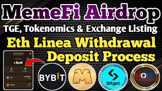 ✅ MemeFi Wallet ETH Deposit (Linea)//MemeFi TGE, Listing Update//MemeFi Tokenomics//MemeFi Update