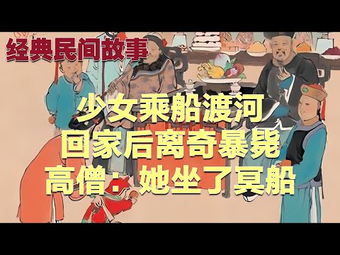 少女乘船渡河，回家后离奇暴毙，高僧：她坐了冥船#故事 #民间故事