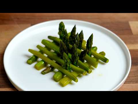 Sautéed Asparagus Tips with Braised Stems