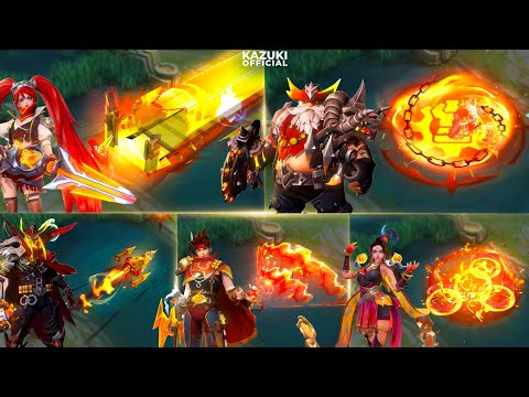 ALL 5 UPCOMING REVAMPED BLAZING SKINS IN ULTRA HD | FRANCO | CLAUDE | LAYLA | ESMERALDA | ALDOUS