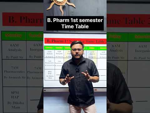 B. Pharm 1st semester time table आ गया है 😲 #best_pharmacy_channel #bsppharmacy #bpharma #aktu