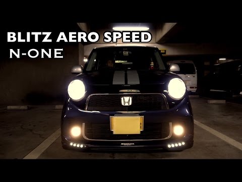 N-ONE BLITZ 5連LED Front Lip Spoiler / ブリッツ エアロ フロントリップスポイラー