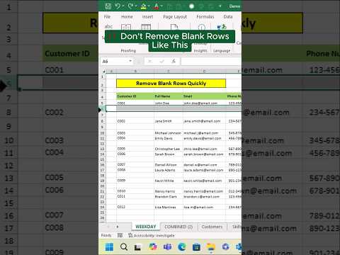 Remove Blank Rows in Excel FAST and EASY! #shorts #learnexcel #exceltips