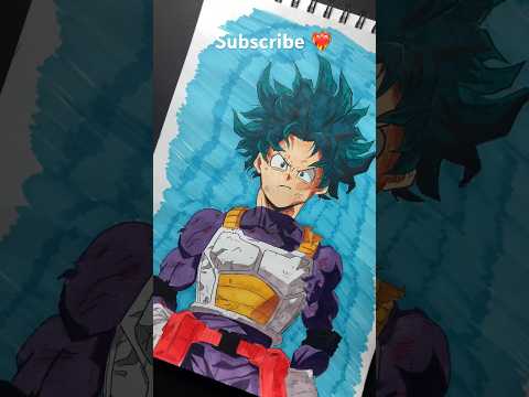 Drawing goku and deku mix ✍🏻❤️‍🔥#shorts