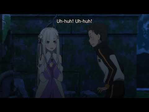 Emilia and Subaru talking about the kiss