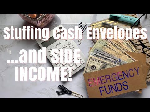 STUFFING SINKING FUNDS CASH ENVELOPES + SIDE HUSTLE INCOME | Emergency & Savings Cash Envelopes