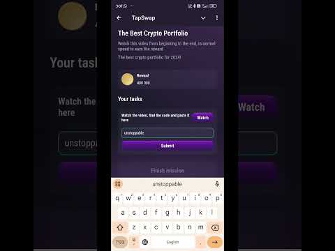 tapswap the best crypto portfolio code #tapswap #crypto #dailycode #secretcode
