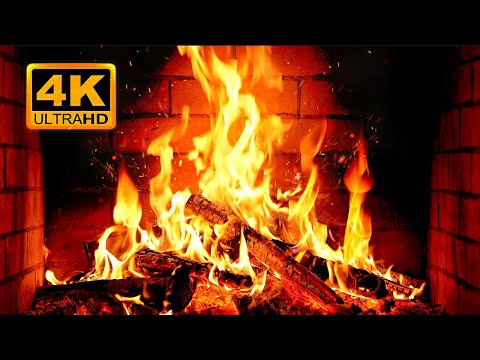 🔥 Fireplace 4K. Cozy Christmas Ambience