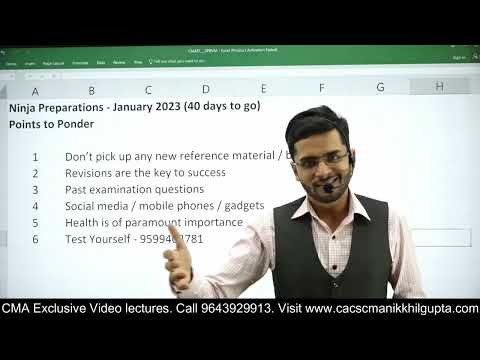 30/40 Days Are left For Your Exam || Motivation to CMA Students|| by @CACSCMANIKKHILGUPTA