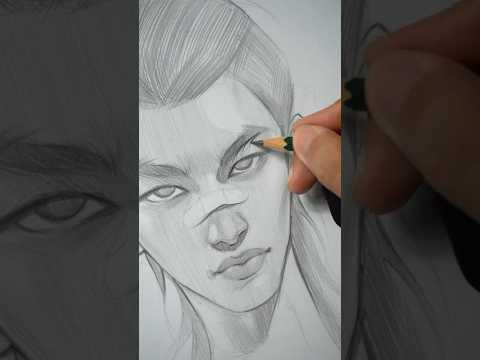 How i draw Stylize portrait#shorts