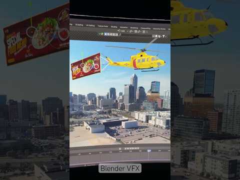 Blender VFX Tutorial | Helicopter 🚁 Banner Advertising CGI Animation