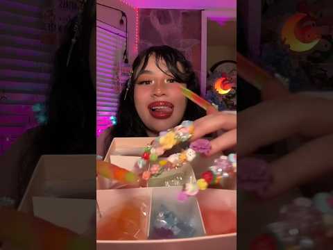 ✨Edible Crystal w/Echo👀😋 #asmr #asmrtingles #shorts