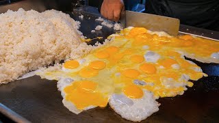 Amazing! Giant Egg Fried Rice / 巨大鐵板蛋炒飯 - Taiwanese Street Food