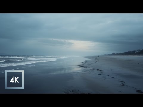 Rainy Ocean Walk at Hilton Head Island - Soothing Ocean Sounds  ASMR🌧️