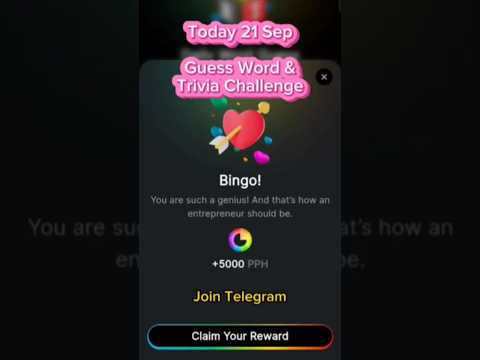 Today 21 Sep #blovedapp #guessword #triviachallenge #airdrop