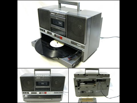 National SG-J500 Stereo Music System Portable Radio Cassette Turntable