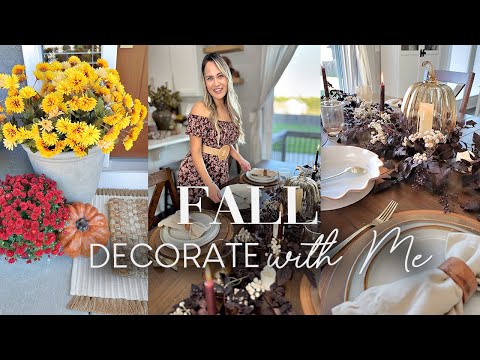 FALL DECORATE WITH ME || FALL TABLESCAPE STYLING | FALL DECORATING TIPS 2024