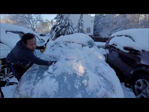 Snow Covered Car Cleaning | With Kids