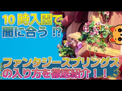 【4分でわかる!】10時入園でも新エリアに入場できる？入場方法別で開園待ち時間の目安やキャンセル拾いの回数を徹底解説！！ファンタジースプリングスに遊びに行く方是非ご覧ください♪