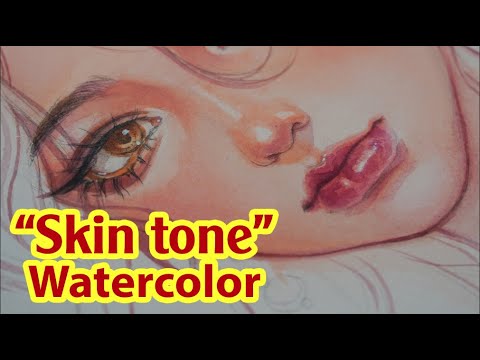 Easy Drawing / Watercolor Skin Tone Tutorial / Color of 2024 / Painting #1