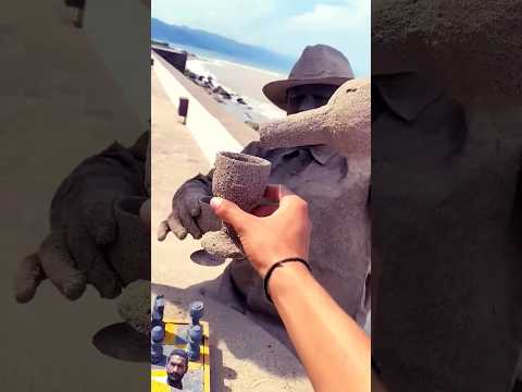 #sculpture #sandartist #funny #sandartistindia #memes #beach #travel #youtubeshorts #trending