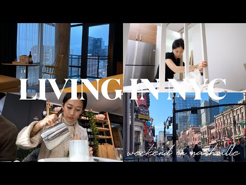 Living in NYC Diaries| furnishing/organizing the apartment, goal setting & weekend trip to nashville