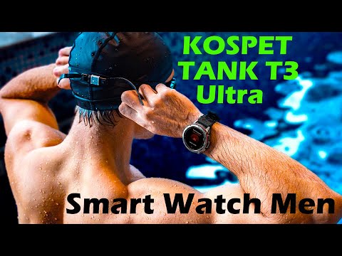 KOSPET TANK T3 Ultra GPS Smart Watch Men Smartwatch 470mAh Digital Fitness AMOLED AOD Bluetooth