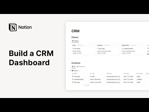 How to build a CRM in Notion