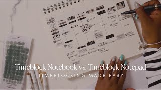 Time Block Note Pad vs. Time Block Notebook | Deep Dive with Iesha | Cloth & Paper