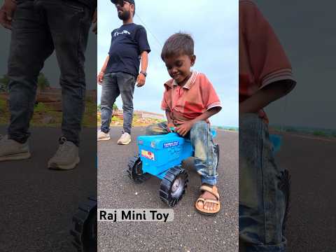 Village Child Happiness with special Gift #youtubeshorts #rajminitoy #tractor