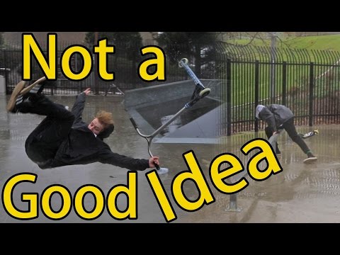 RIDING SCOOTERS IN A STORM