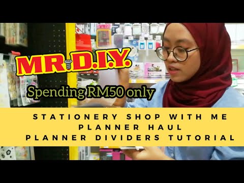 Kedai MR DIY | Stationery Shop with me + Haul + Tutorial Planner Setup utk Beginner (MRDiY only)