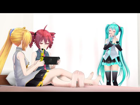 [MMD Talkloid] Triple Baka Sleepover