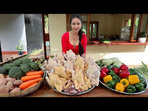 How to cook chicken crispy and make stir-fry with vegetable recipe - Amazing cooking