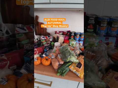 An Aldi food haul, top up shop for the week! Autumn and Halloween goodies 🤎 #aldifoodhaul #aldi