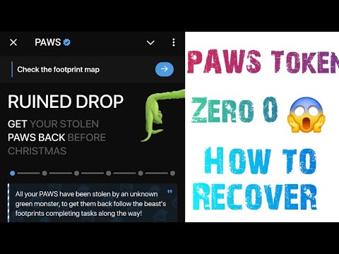 PAWS 🐾 Token Zero अब क्या 🤔 || Ho to Recover Important Update || Telegram project Tap to Earns