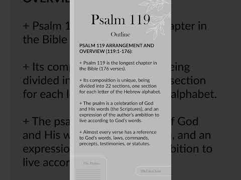 Psalm 119 Explained in 1 Minute... #biblestudy #christianlife #2belikechrist