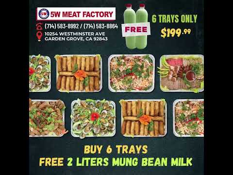 BUY 6 TRAYS - GET FREE 2 LITERS MUNG BEAN MILK - ONLY $199