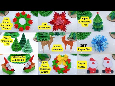 DIY Beautiful Christmas Craft Ideas With Paper / Paper Craft /  DIY Christmas decoration