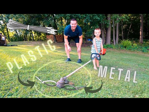 We test out ZIP TIES on a String Trimmer - Both METAL and PLASTIC Zip ties!